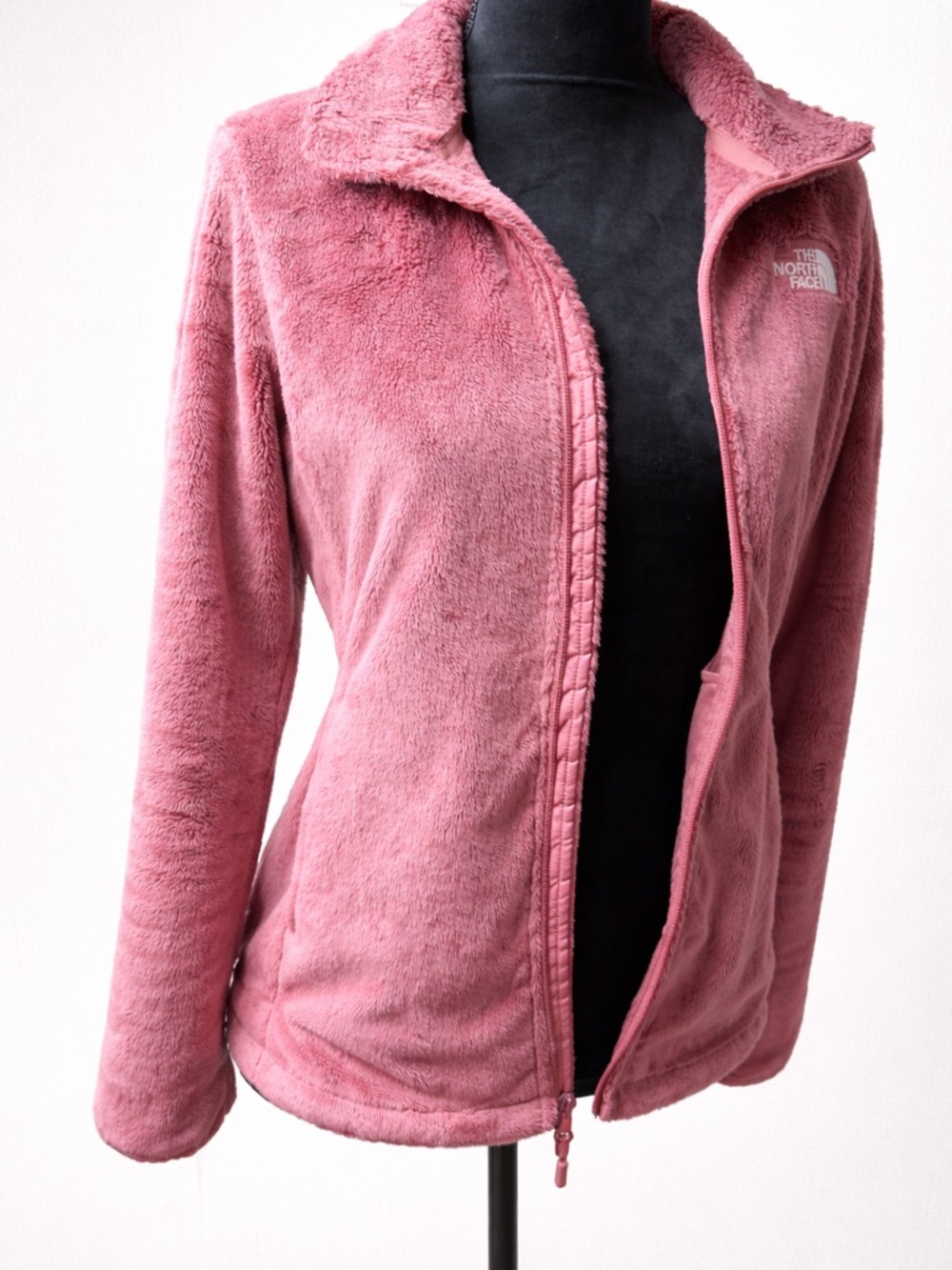 The North Face Pink Fleece Jacket Women’s Small Cozy Full Zip Osito Style - Picture 5 of 9